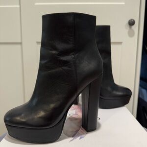 Jessica Simpson Black Platform Ankle Booties